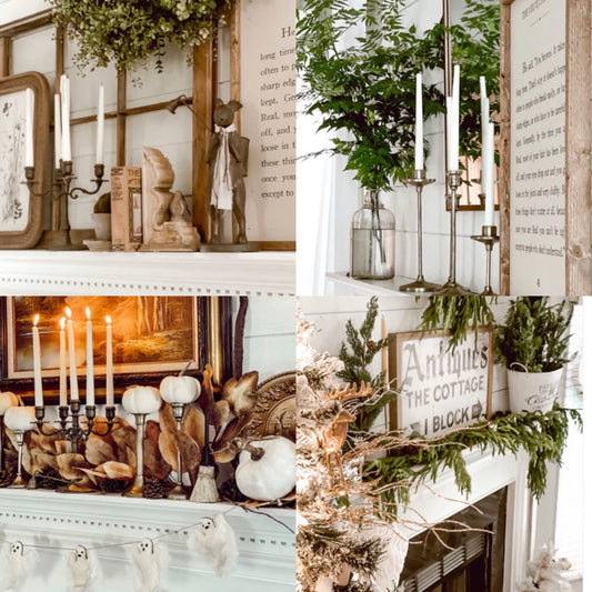 A Guide to Decorating Your Cottage Mantel Throughout the Seasons