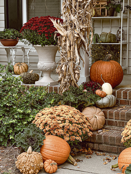 Cozy Country Cottage Fall Front Porch