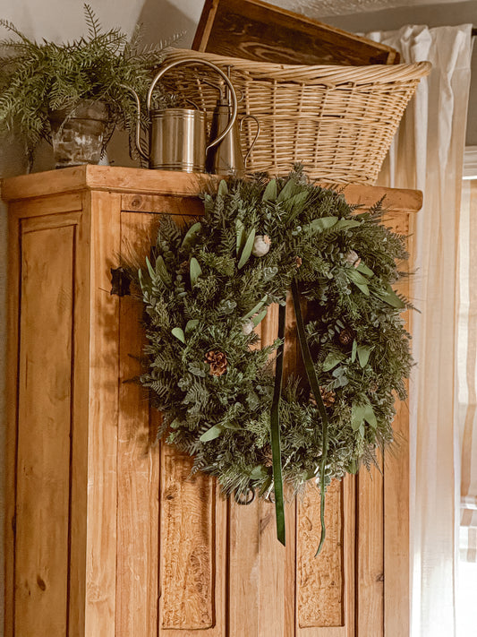 Handmade Cozy Cottage Christmas Wreath