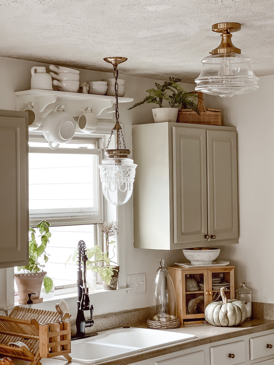 Vintage Cottage Kitchen Lighting & Mixing Metals Throughout Your Home