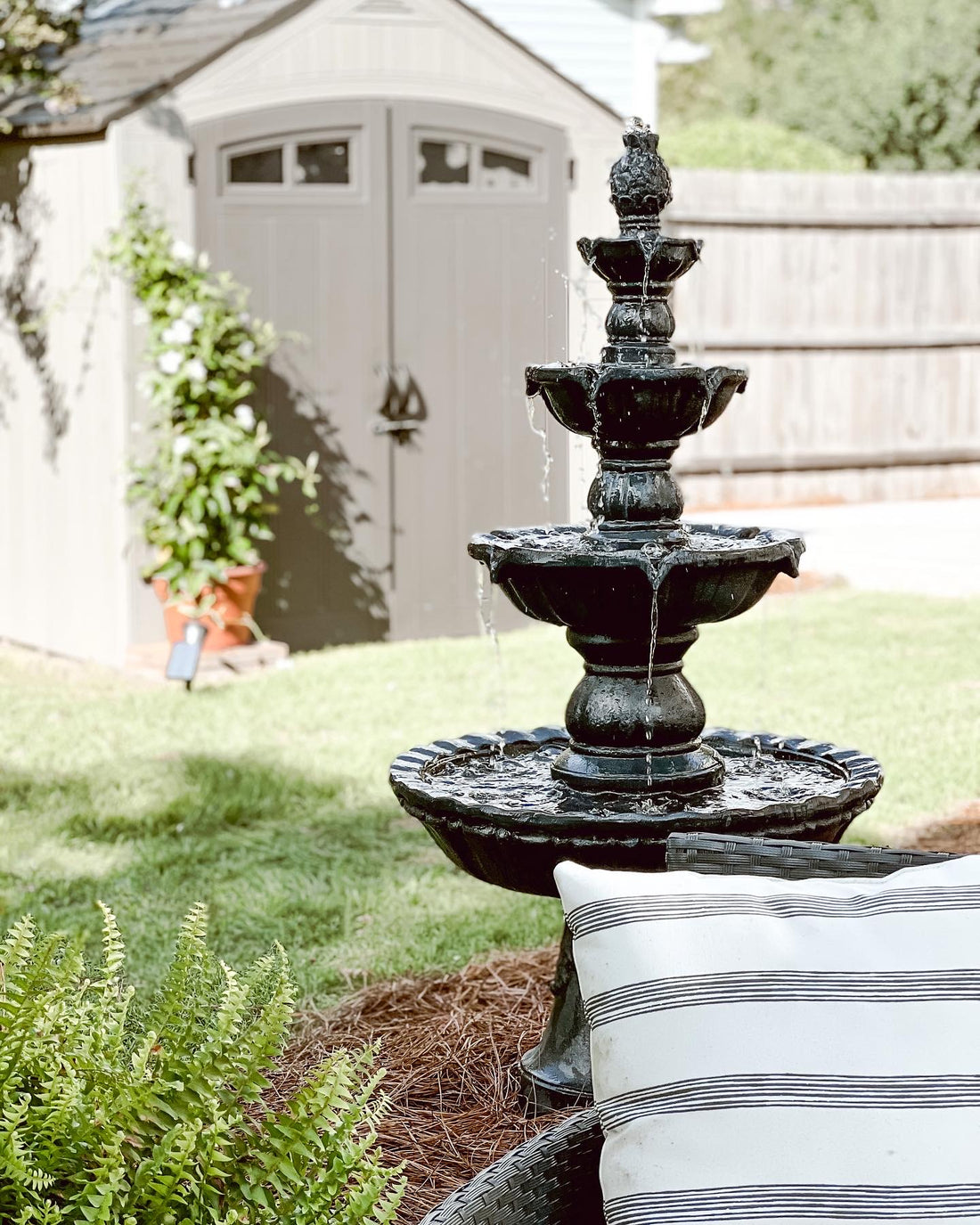 Cottage Garden Fountain & Barn Light: Upgrade Your Backyard Oasis