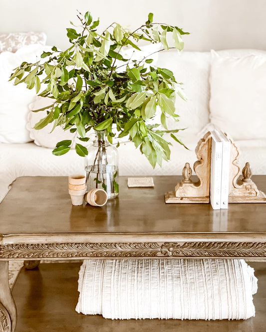 No Cost Greenery Centerpiece for Your Home