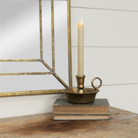 3.75" Gold Taper Candle Holder