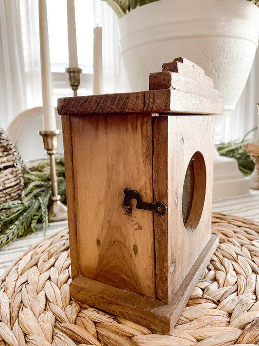 Wood Antique Clock Box