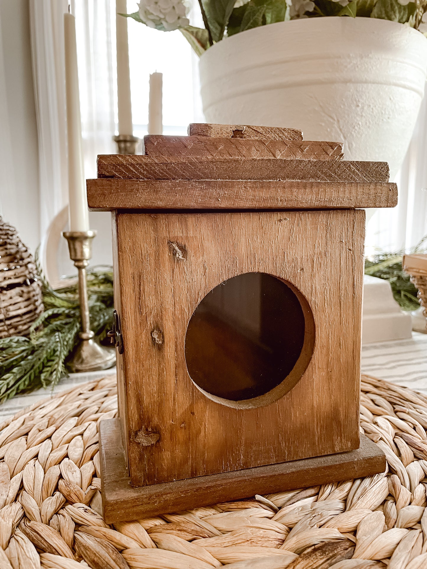 Wood Antique Clock Box