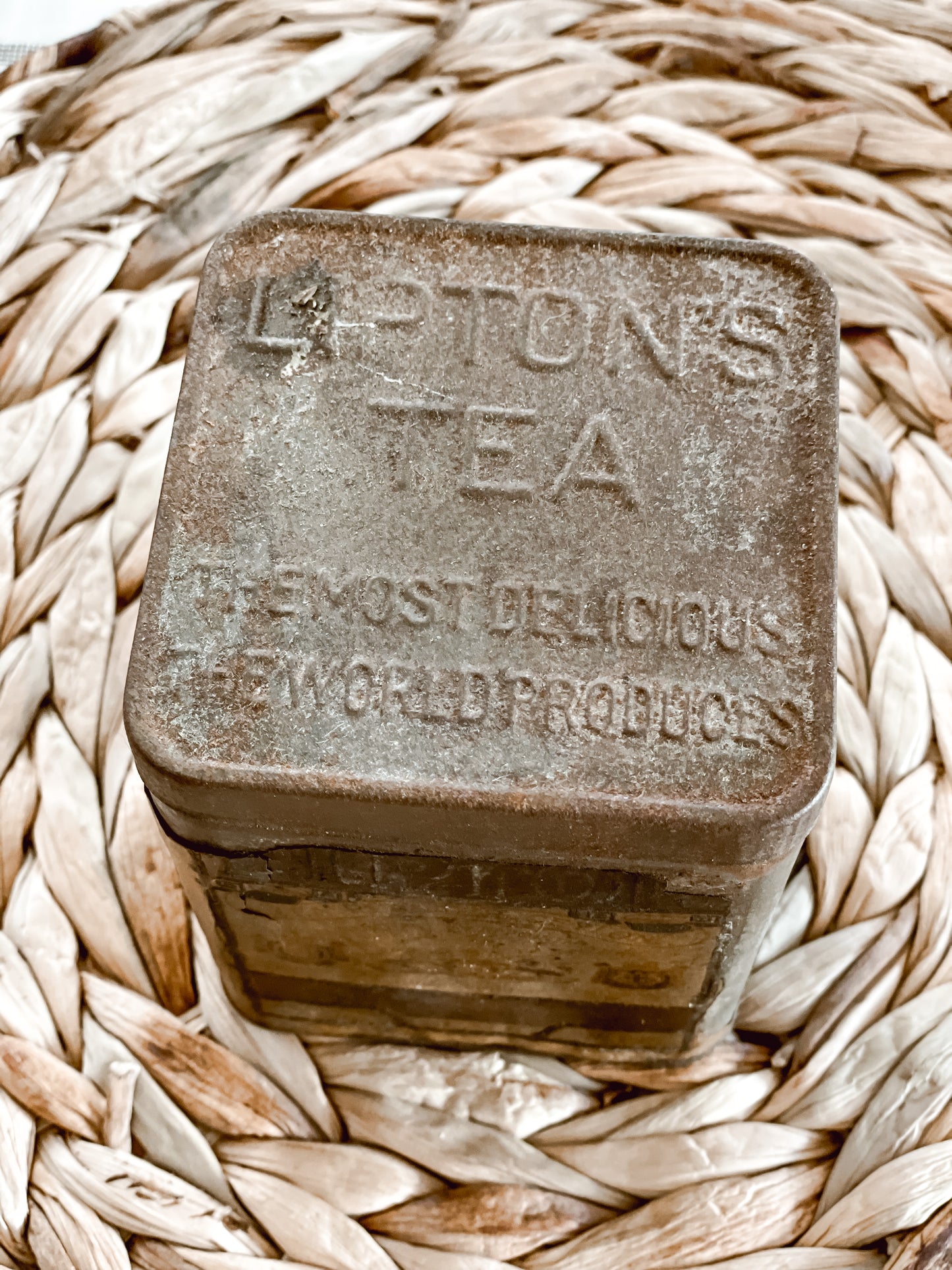 Antique Lipton Tea Tin Can